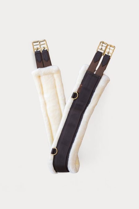 Amiko Allround Girth, Brown with Creme Fur