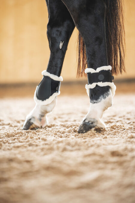 Amiko Fetlock Boots With Fur, Black